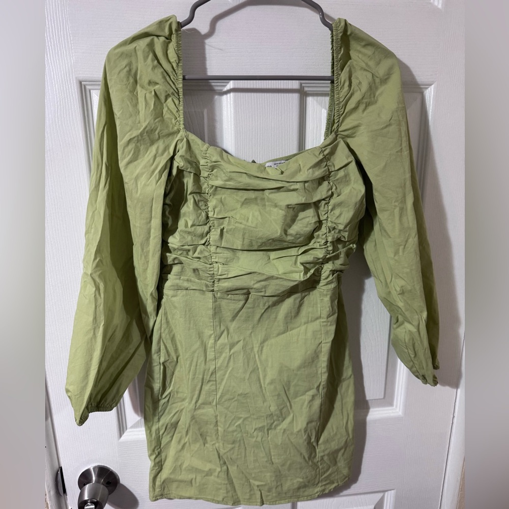 Bershka Green Fitted Dress